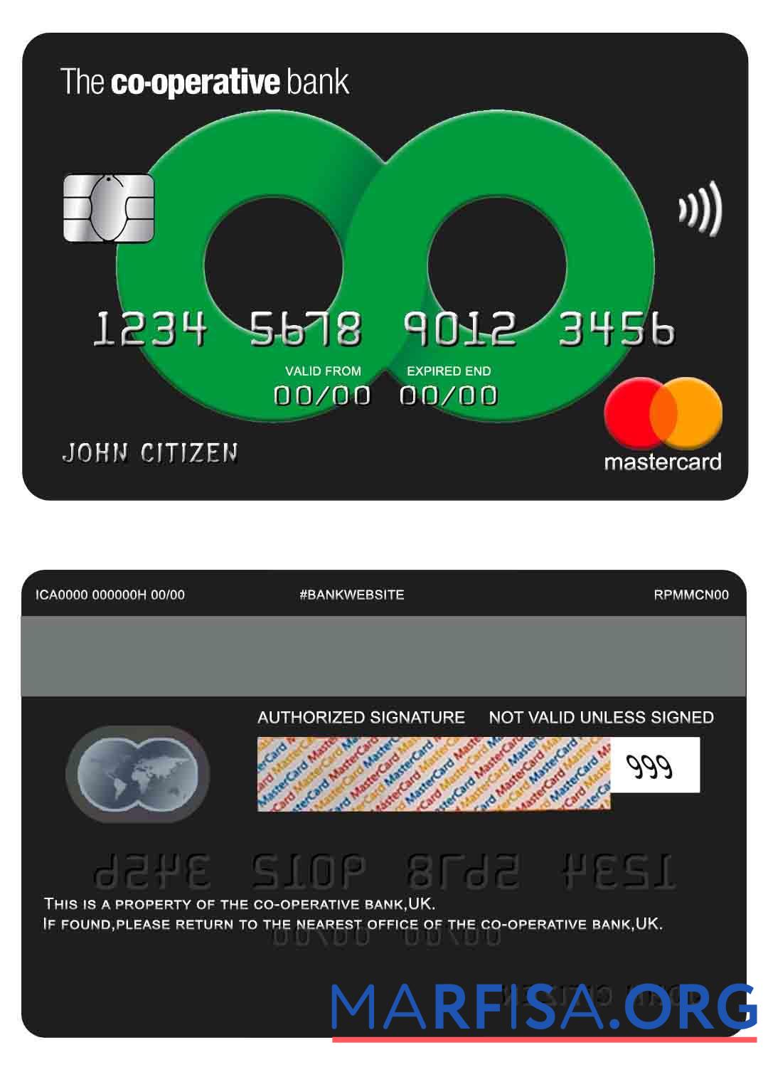Downloadable United Kingdom The co operative bank mastercard example